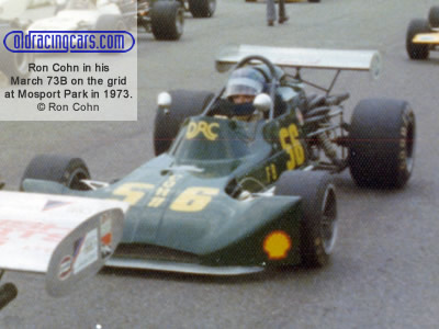 Ron Cohn in his March 73B on the grid at Mosport Park in 1973. Copyright Ron Cohn 2020. Used with permission.
