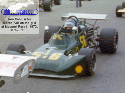 Ron Cohn in his March 73B on the grid at Mosport Park in 1973. Copyright Ron Cohn 2020. Used with permission. Ron Cohn in his March 73B on the grid at Mosport Park in 1973. Copyright Ron Cohn 2020. Used with permission.