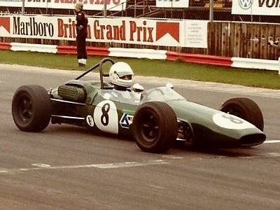 John Narcisi in his Brabham BT6 at Silverstone in 1985. Copyright Ben Cowdrey 2018. Used with permission.