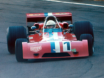 Teddy Pilette in his B28-74-01 at Mallory Park in 1974. Copyright Alan Cox 2007. Used with permission.