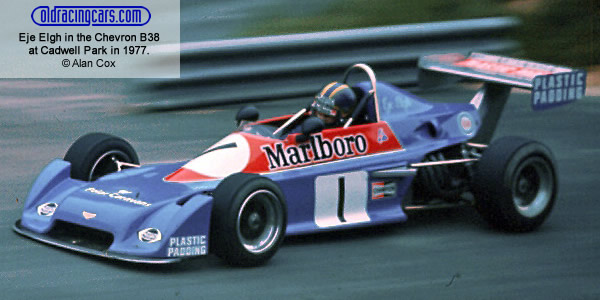Eje Elgh in the Chevron B38 at Cadwell Park in 1977. Copyright Alan Cox 2009. Used with permission. Eje Elgh in the Chevron B38 at Cadwell Park in 1977. Copyright Alan Cox 2009. Used with permission.