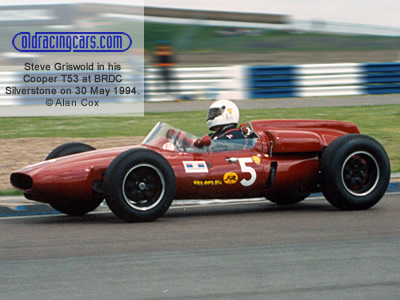 Steve Griswold in his Cooper T53 at BRDC Silverstone on 30 May 1994. Copyright Alan Cox 2020. Used with permission.