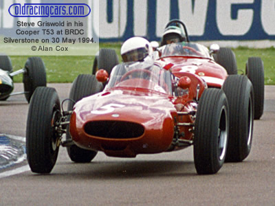 Steve Griswold in his Cooper T53 at BRDC Silverstone on 30 May 1994. Copyright Alan Cox 2020. Used with permission. Steve Griswold in his Cooper T53 at BRDC Silverstone on 30 May 1994. Copyright Alan Cox 2020. Used with permission.