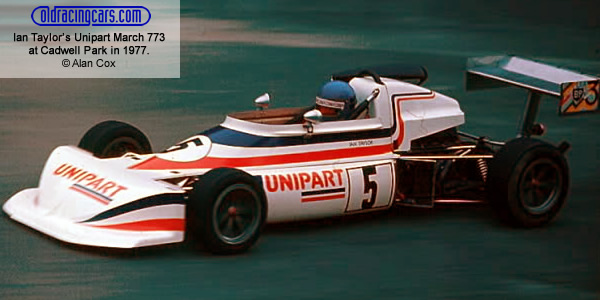 Ian Taylor in the March 773 at Cadwell Park in 1977. Copyright Alan Cox 2009. Used with permission. Ian Taylor in the March 773 at Cadwell Park in 1977. Copyright Alan Cox 2009. Used with permission.