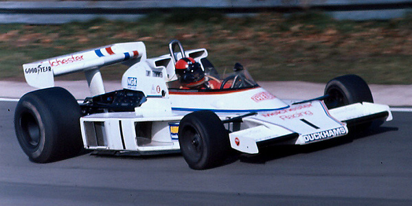 Tony Trimmer in the Melcester Racing McLaren M23 at Oulton Park in March 1978.  Copyright Alan Cox.  Used with permission.