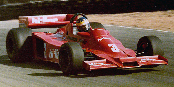 Desire Wilson in the Theodore Racing Wolf WR4 at Mallory Park in April 1980.  Copyright Alan Cox.  Used with permission.