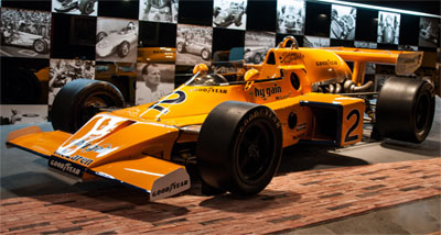 The McLaren M16E in the Samsung Transportation Museum in August 2011. Licenced by Seongbin Im under Creative Commons licence Attribution-ShareAlike 2.0 Generic (CC BY-SA 2.0). Original image has been cropped. The McLaren M16E in the Samsung Transportation Museum in August 2011. Licenced by Seongbin Im under Creative Commons licence Attribution-ShareAlike 2.0 Generic (CC BY-SA 2.0). Original image has been cropped.