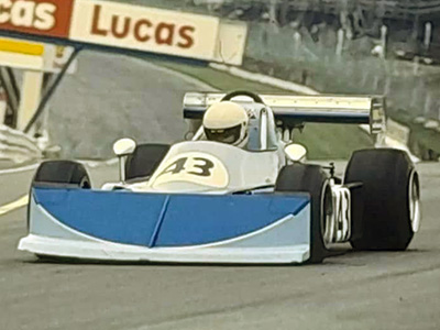 Brett Riley in Dr Ehrlich's March 762 at Brands Hatch in August 1978. Copyright James L Crofts 2025. Used with permission. Brett Riley in Dr Ehrlich's March 762 at Brands Hatch in August 1978. Copyright James L Crofts 2025. Used with permission.