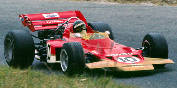 Jochen Rindt in the Lotus 72 at Zandvoort in June 1970.  Copyright Jim Culp.  Used with permission.