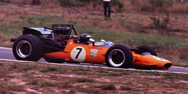 Peter Gethin in the Church Farm McLaren M10A at Hockenheim in September 1969.  Copyright Jim Culp 2017.  Used with permission.