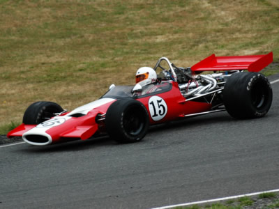 Dan Lipetz in his McLaren M10A at the Pacific Northwest Historics in June 2007. Licenced by Jim Culp under Creative Commons licence Attribution-NonCommercial-NoDerivs 2.0 Generic. Original image has been cropped.