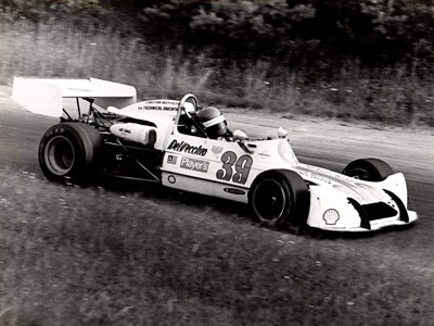 Frank DelVecchio in his March 73B at Lime Rock in 1975. Copyright Frank DelVecchio 2020. Used with permission.