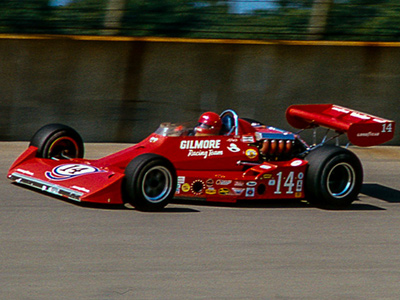 AJ Foyt in his Coyote '74 at Michigan in July 1976. Copyright Richard Deming 2016. Used with permission.