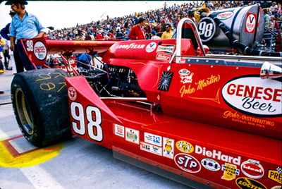 John Martin's #98 Agajanian/King Dragon at the 1976 Indy 500. Copyright Richard Deming 2016. Used with permission.