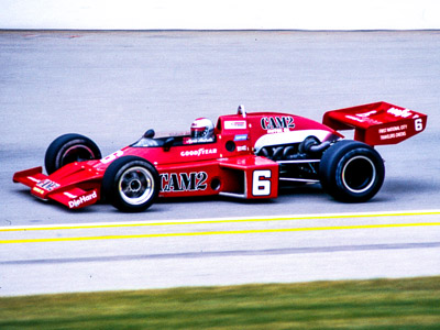 Mario Andretti in the CAM2 McLaren M16C at the 1976 Indy 500. Copyright Richard Deming 2016. Used with permission.