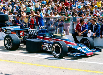 Salt Walther's McLaren M16C/D at Indianapolis in 1975. Copyright Richard Deming 2016. Used with permission.