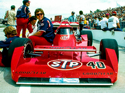 Wally Dallenbach's Wildcat Mk 2 at the Indy 500 in 1977. Copyright Richard Deming 2016. Used with permission.