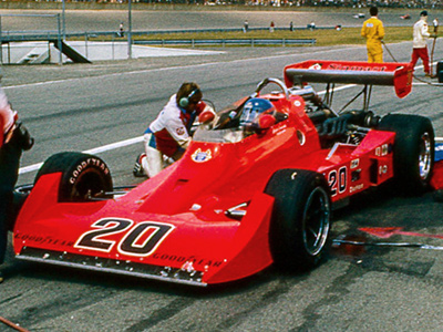 Gordon Johncock in his Wildcat Mk 2 at Michigan in 1976. Copyright Richard Deming 2016. Used with permission.