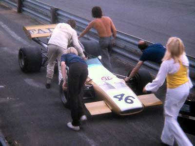 Jim Moore's ex-Prophet McLaren M10B at Mallory Park in July 1973. Copyright Stuart Dent 2006. Used with permission.