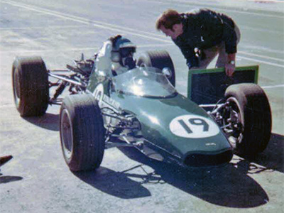 Dan Murphy in his Winkelmann WDB1 at Milwaukee in 1968. Copyright Jacques Dresang 2025. Used with permission.
