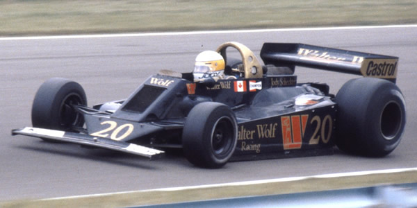 Jody Scheckter in his Wolf WR6 at Watkins Glen in October 1978. Copyright Wayne Ellwood 2017. Used with permission.
