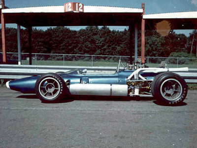 Jerry Entin's works LeGrand Mk7 at Elkhart Lake in 1968. Copyright Jerry Entin 2002. Used with permission.