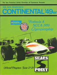 Sears Point 1970 program Cover