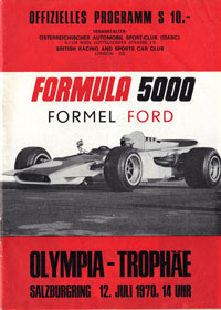 Salzburgring 12 July 1970 Formula 5000 program