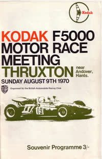 Thruxton 9 Aug 1970 Formula 5000 program