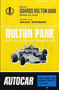 Oulton Park 19 Sep 1970 Formula 5000 program