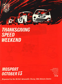 Mosport Park Oct 1969 Program Cover