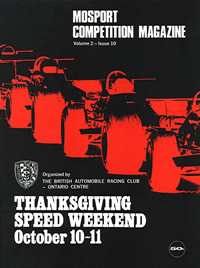 Mosport Park Oct 1970 Program Cover