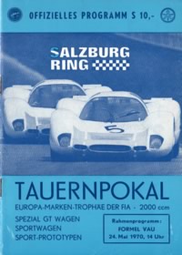 Salzburgring May 1970 Program Cover