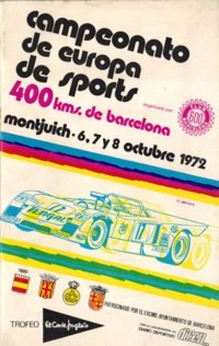 Montjuich Park Oct 1972 Program Cover