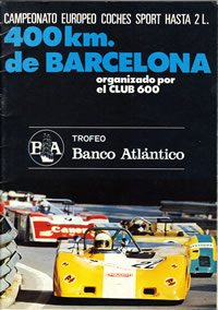 Barcelona 400km Oct 1973 Program Cover