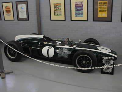 Ray Gibbs' Cooper T53 in the Lukey Museum in 2011. Copyright Eastern Suburbs Scale Modelling Club 2011. Used with permission.
