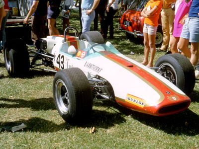 Bert Hawthorne's Brabham BT21 at the New Zealand Grand Prix in 1969. Copyright Mike Feisst 2009. Used with permission.
