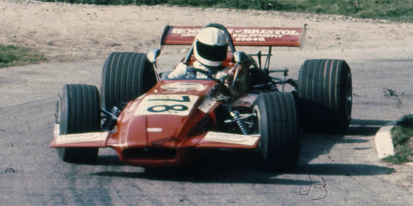 Philip Anstruther in his March 702/1 at Wiscombe Park in 1974. Copyright Ted Walker 2012. Used with permission.