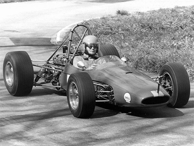 Richard Thwaites in the Brabham BT18-Buick at Prescott in May 1970. Copyright Ted Walker 2012. Used with permission.