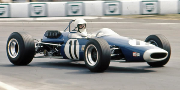Max Mosley in the London Racing Team Brabham BT23C at Thruxton in April 1968. Copyright Ted Walker 2012. Used with permission.