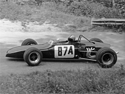 Nigel Wooddisse in his Brabham BT30 at Prescott in June 1970. Copyright Ted Walker 2024. Used with permission.