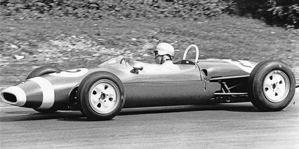 Roy James in the prototype BT6 at Brands Hatch in May 1963. Copyright Ted Walker 2014. Used with permission.