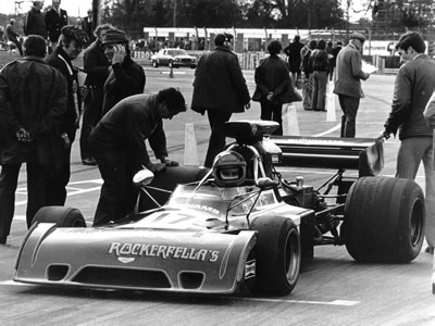 Ingo Hoffman in Tony Dean's Chevron B28 at Silverstone in September 1975. Copyright Ted Walker 2005. Used with permission.