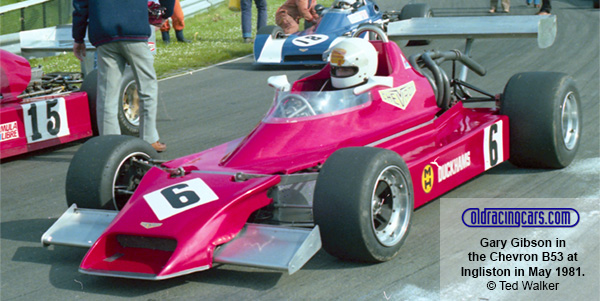 Gary Gibson in the new Chevron B53 at Ingliston in May 1981. Copyright Ted Walker 2024. Used with permission. Gary Gibson in the new Chevron B53 at Ingliston in May 1981. Copyright Ted Walker 2024. Used with permission.
