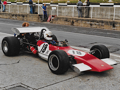 Ian Giles in his Lotus 69 in 1987. Copyright Ted Walker 2020. Used with permission.