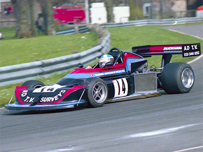 Stuart Lawson in his March 772P at Ingliston in 1980. Copyright Ted Walker 2024. Used with permission.