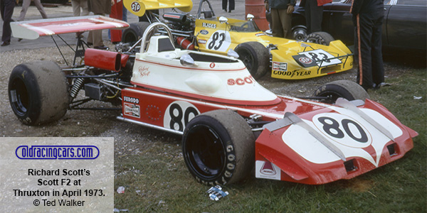Richard Scott's Formula 2 Scott at Thruxton in April 1973. Copyright Ted Walker 2023. Used with permission. Richard Scott's Formula 2 Scott at Thruxton in April 1973. Copyright Ted Walker 2023. Used with permission.