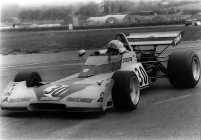 Mike Hailwood in his brand new Surtees TS15 at Thruxton in April 1973. Copyright Ted Walker 2020. Used with permission.