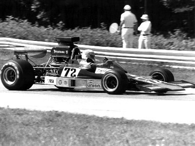 Jim Hawes in his ex-Adamowicz T330 at Road America 1974. Copyright Ted Walker 2001. Used with permission.