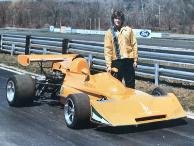Jeff Gay with the Falk Racing March 722 for a Tuesday practice at Lime Rock in 1975. Copyright Jeff Gay 2020. Used with permission.